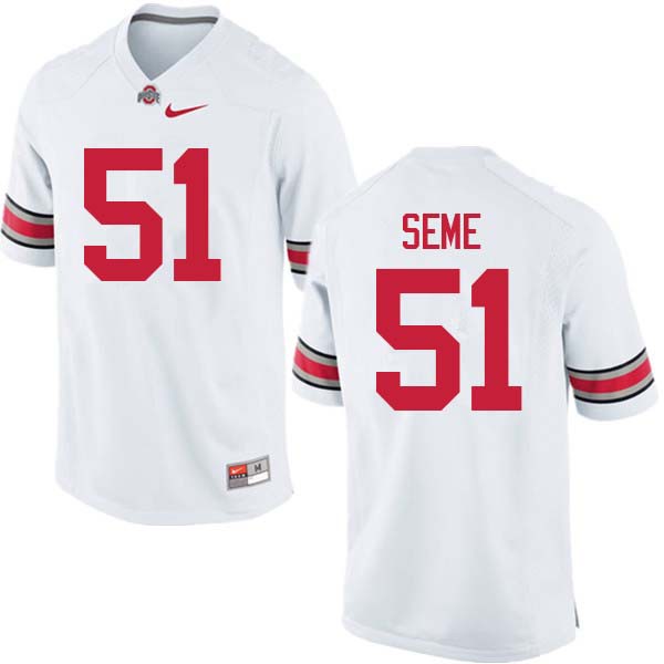 Ohio State Buckeyes #51 Nick Seme Men Official Jersey White